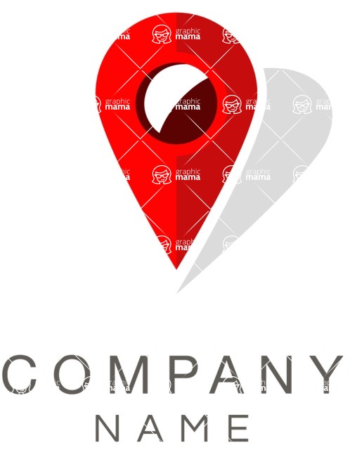 Business Logo Templates - vector graphics in a pack from GraphicMama - Location App Logo Design with a Map Pin